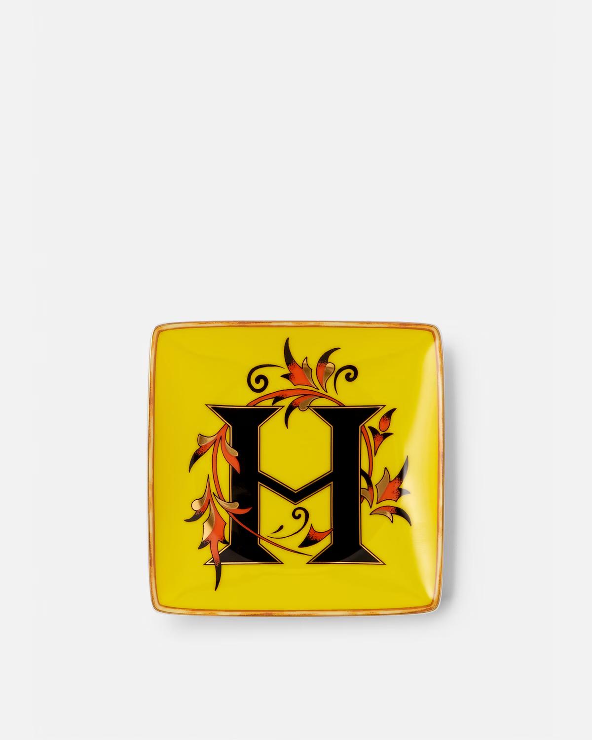 Versace Alphabet H Square Plate 12 cm