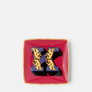 Versace Alphabet K Square Plate 12 cm