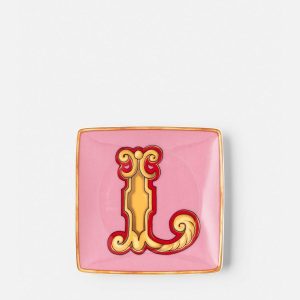 Versace Alphabet L Square Plate 12 cm