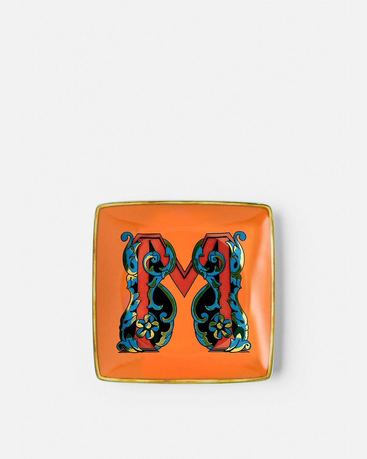 Versace Alphabet M Square Plate 12 cm
