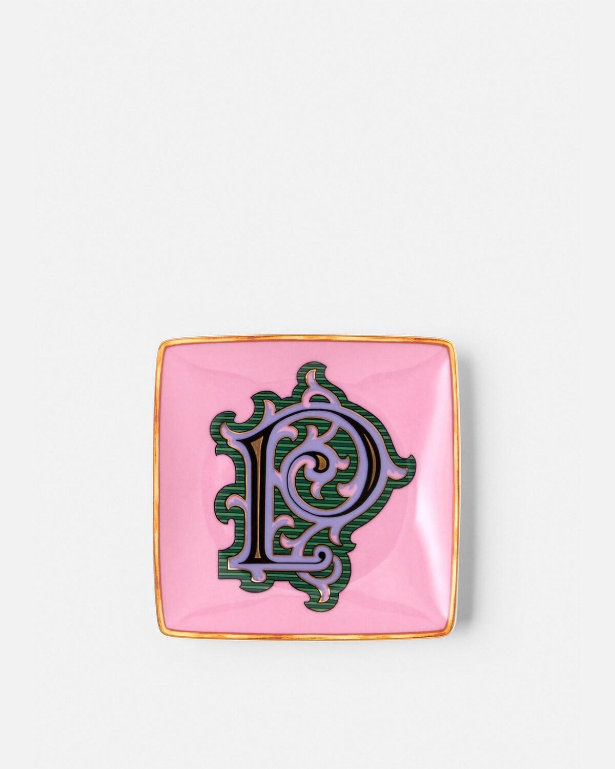 Versace Alphabet P Square Plate 12 cm
