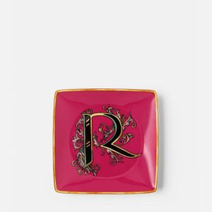 Versace Alphabet R Square Plate 12 cm