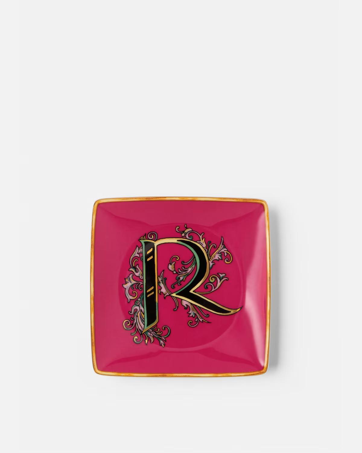 Versace Alphabet R Square Plate 12 cm