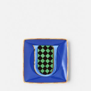 Versace Alphabet U Square Plate 12 cm
