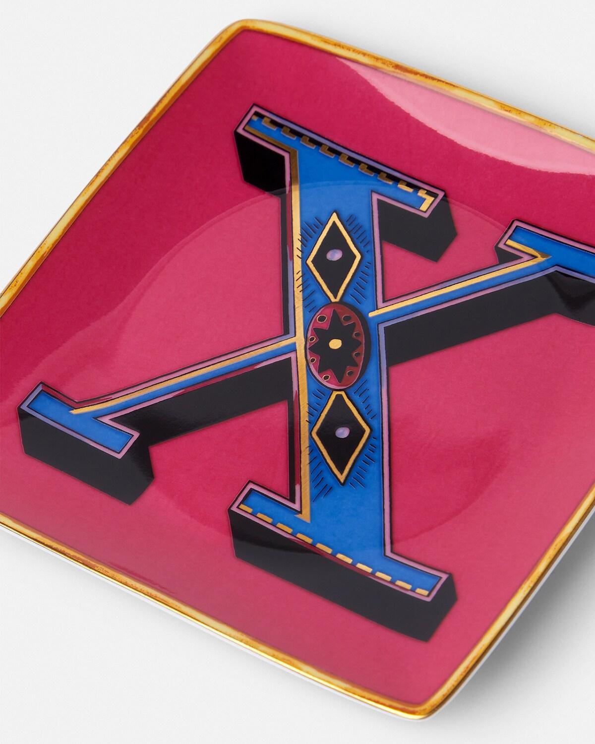 Versace Alphabet X Square Plate 12 cm - Image 3