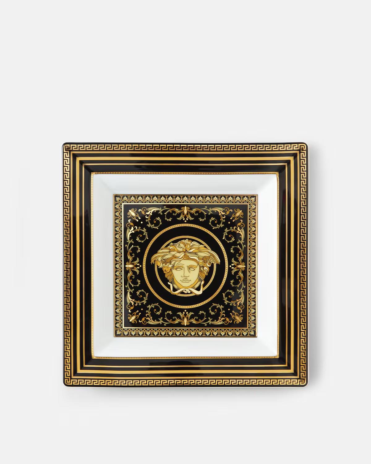 Virtus Gala Black Square Plate 22 cm