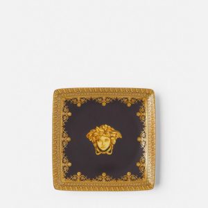 I ? Baroque Black Square Plate 12 cm