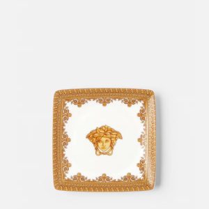 I ? Baroque White Square Plate 12 cm