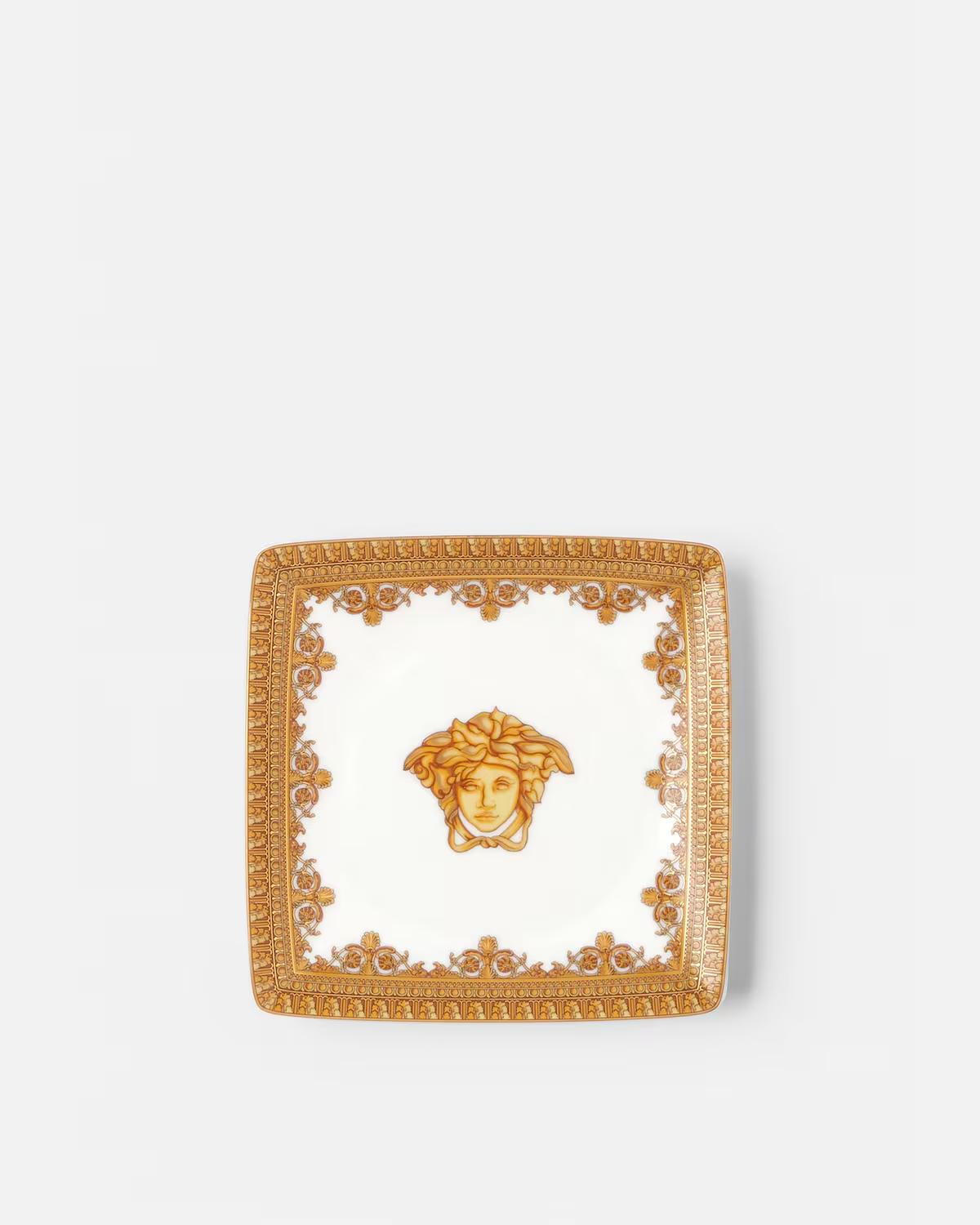 I ? Baroque White Square Plate 12 cm