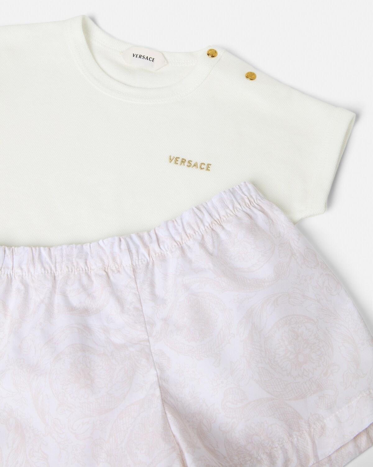 Baby Printed Cotton-Poplin & Piqu?? T-shirt Set - Image 3