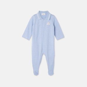Baby Jacquard Cotton-Piqu?? Sleepsuit