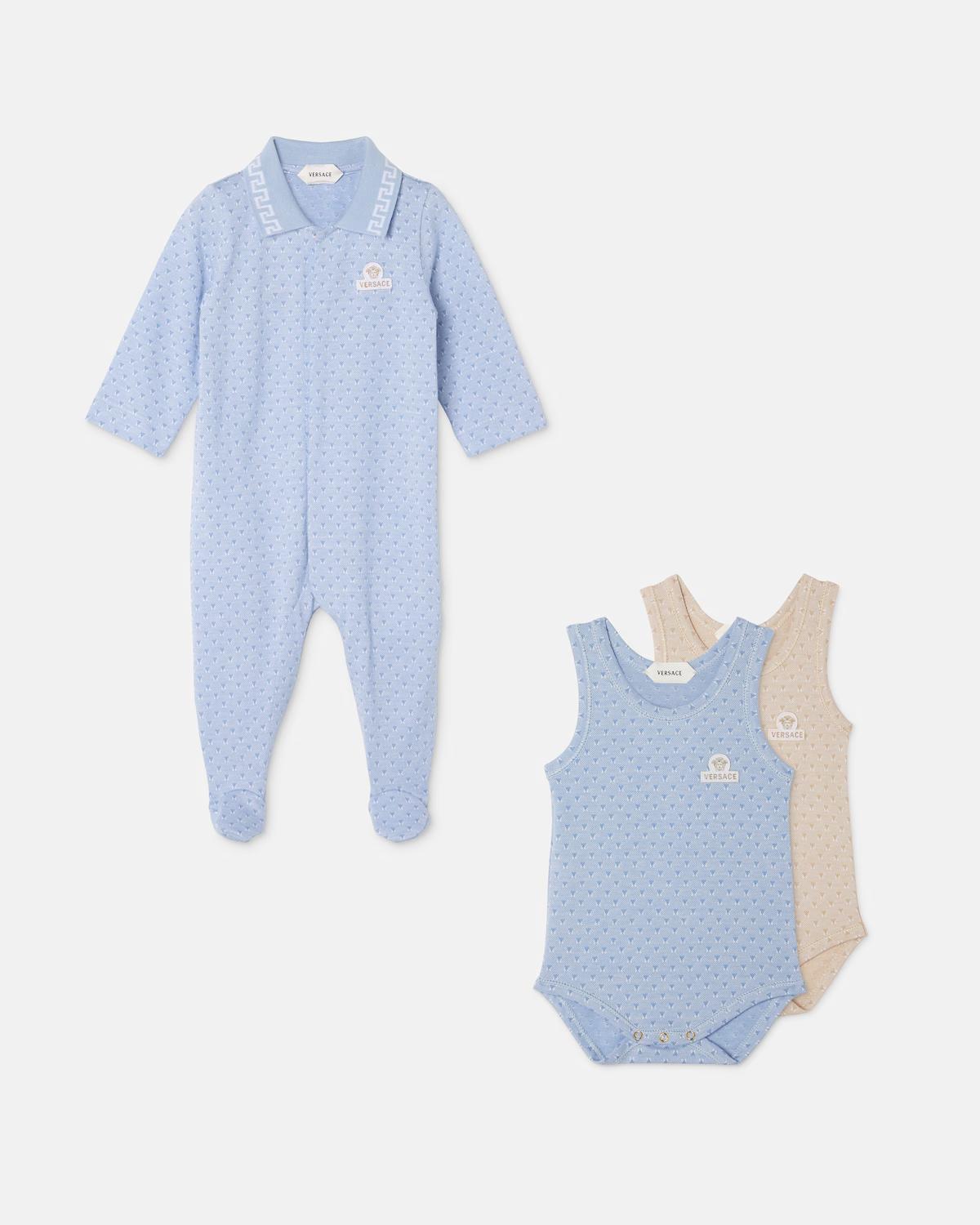 Baby Jacquard Cotton-Piqu?? Sleepsuit - Image 2