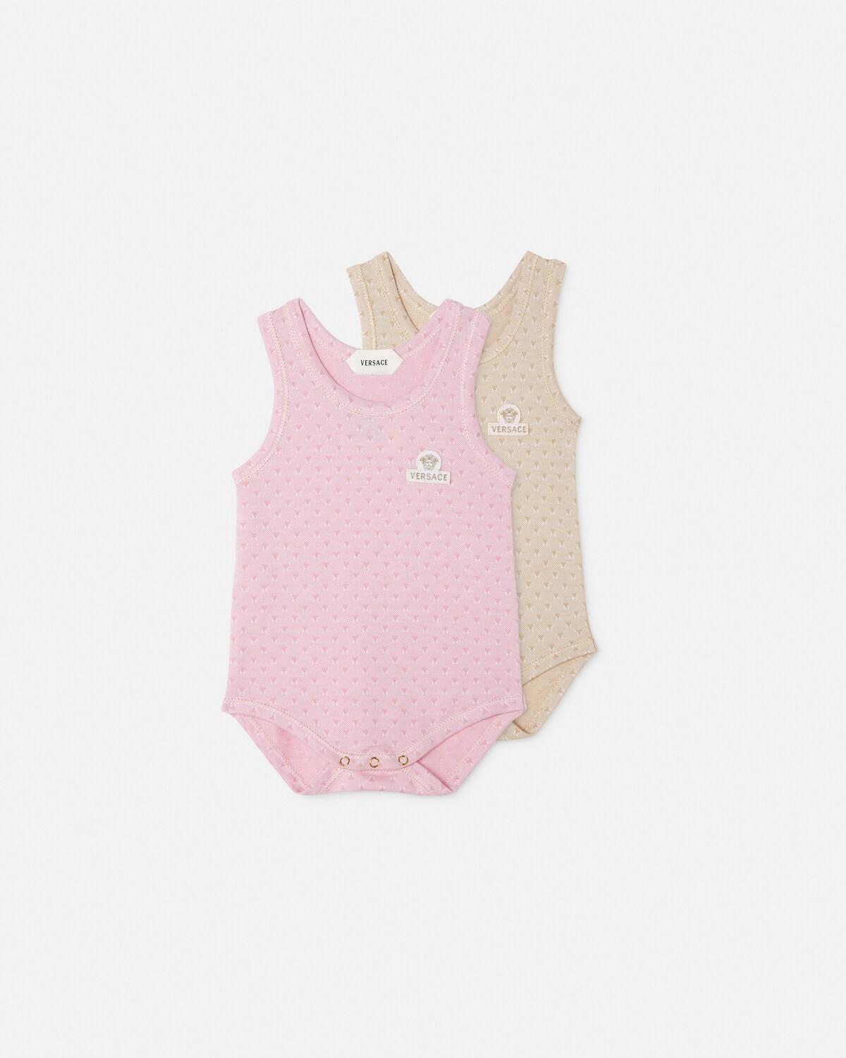 Baby Jacquard Cotton-Piqu?? Bodysuit 2-Pack