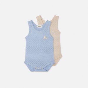 Baby Jacquard Cotton-Piqu?? Bodysuit 2-Pack
