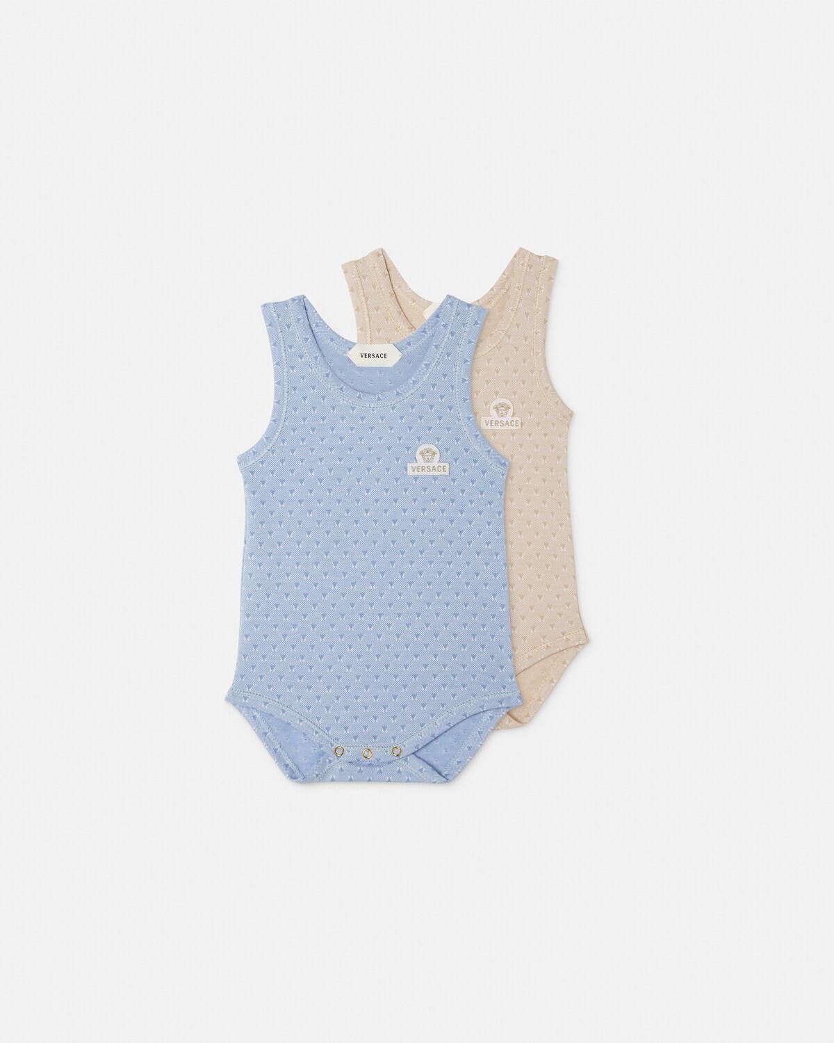Baby Jacquard Cotton-Piqu?? Bodysuit 2-Pack