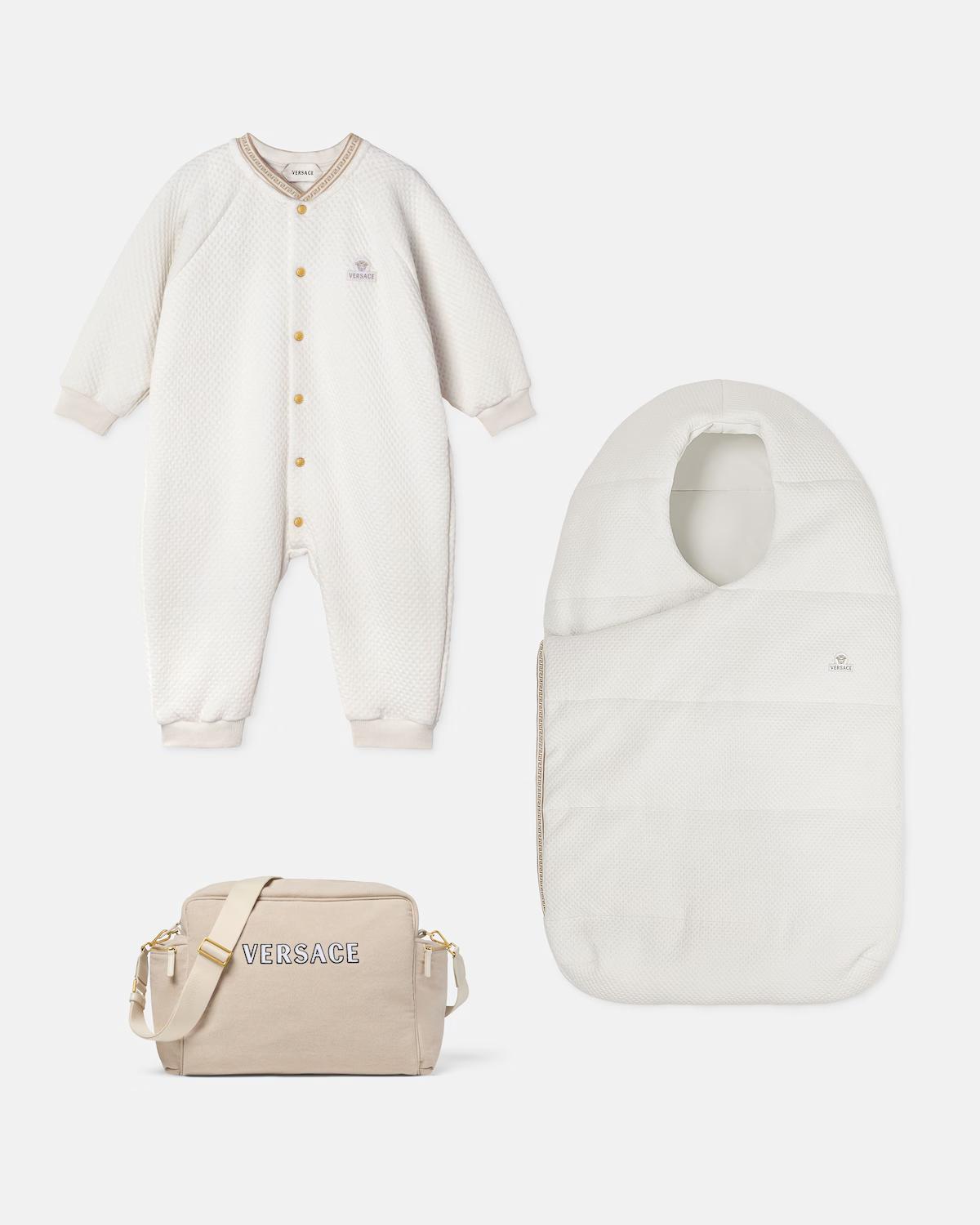 Baby Embroidered Matelass?? Cotton-Jersey Sleepsuit - Image 2