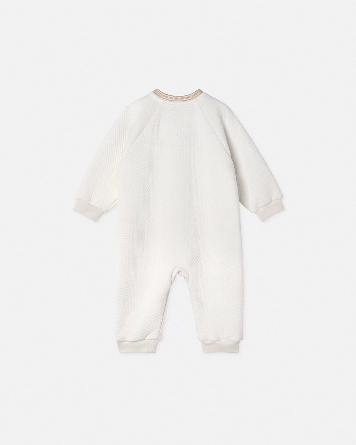 Baby Embroidered Matelass?? Cotton-Jersey Sleepsuit - Image 3
