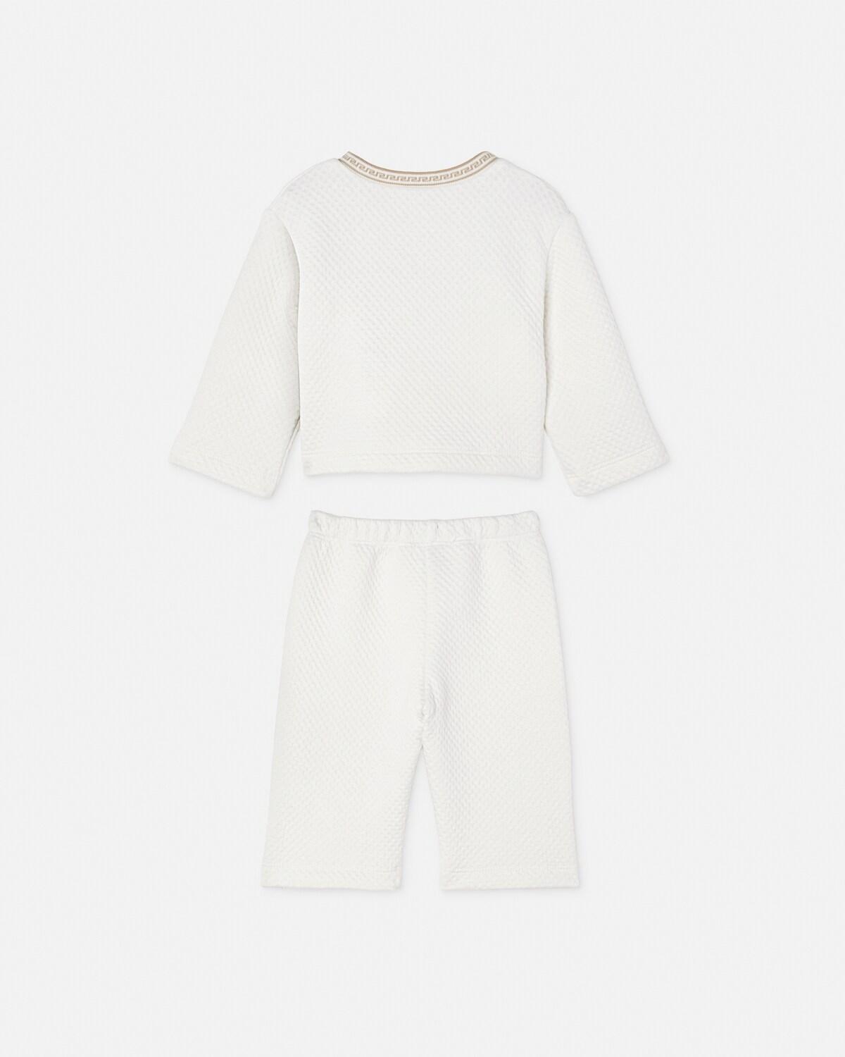 Baby cardigan set in embroidered matelass?? jersey - Image 3