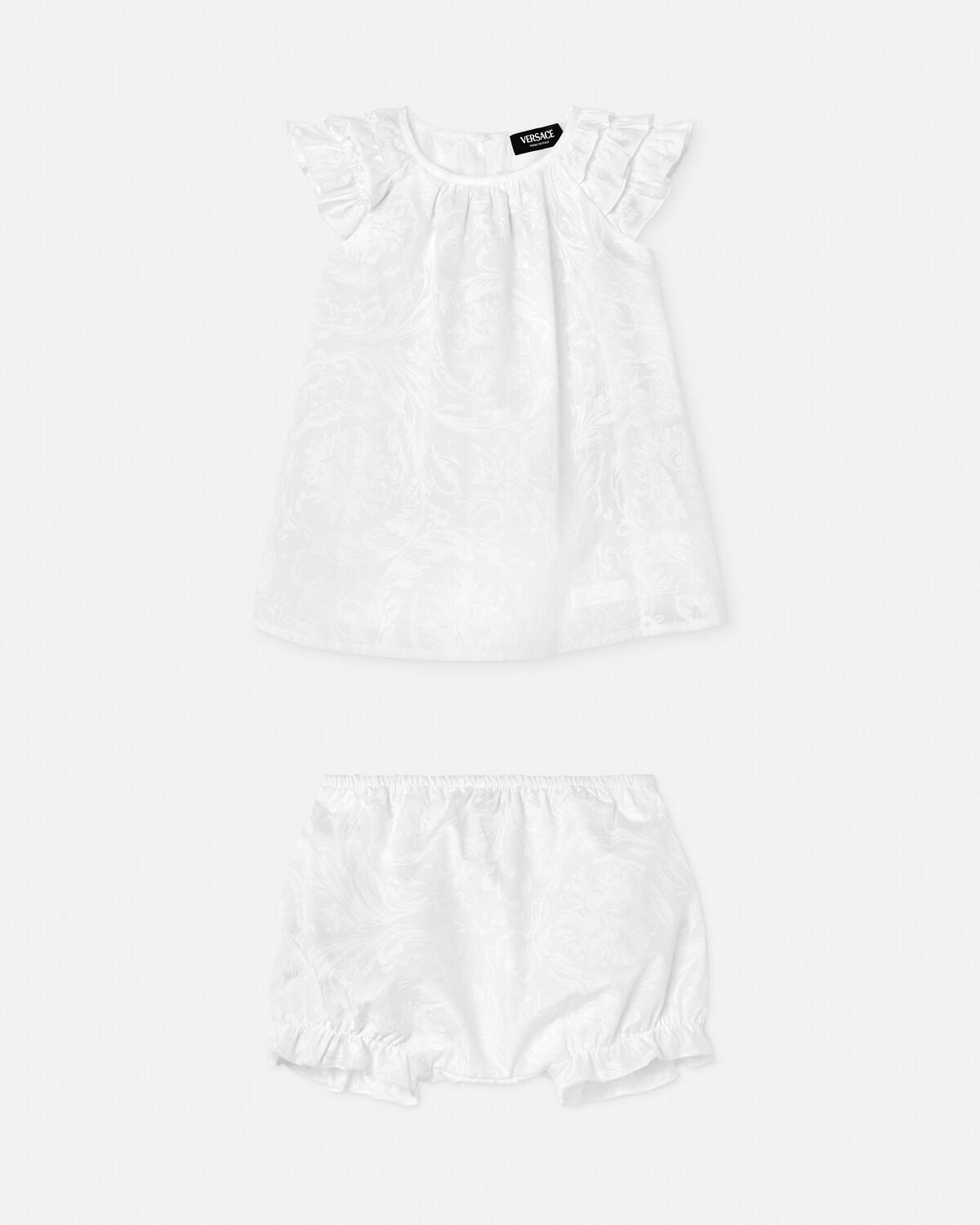 Baby Jacquard Cotton-Poplin Dress Set