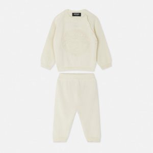 Baby Embroidered Cotton Knit Sweater Set