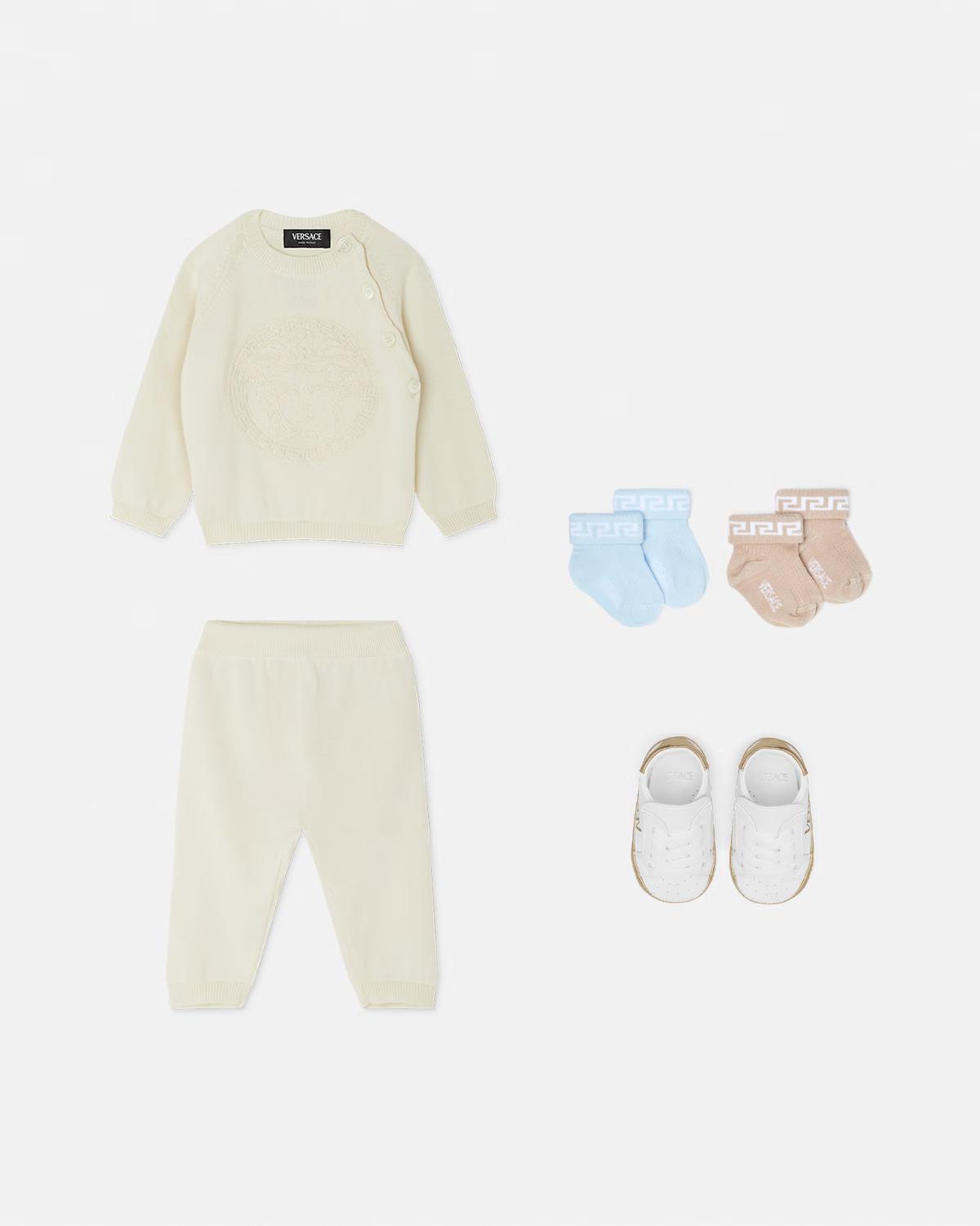 Baby Embroidered Cotton Knit Sweater Set - Image 2