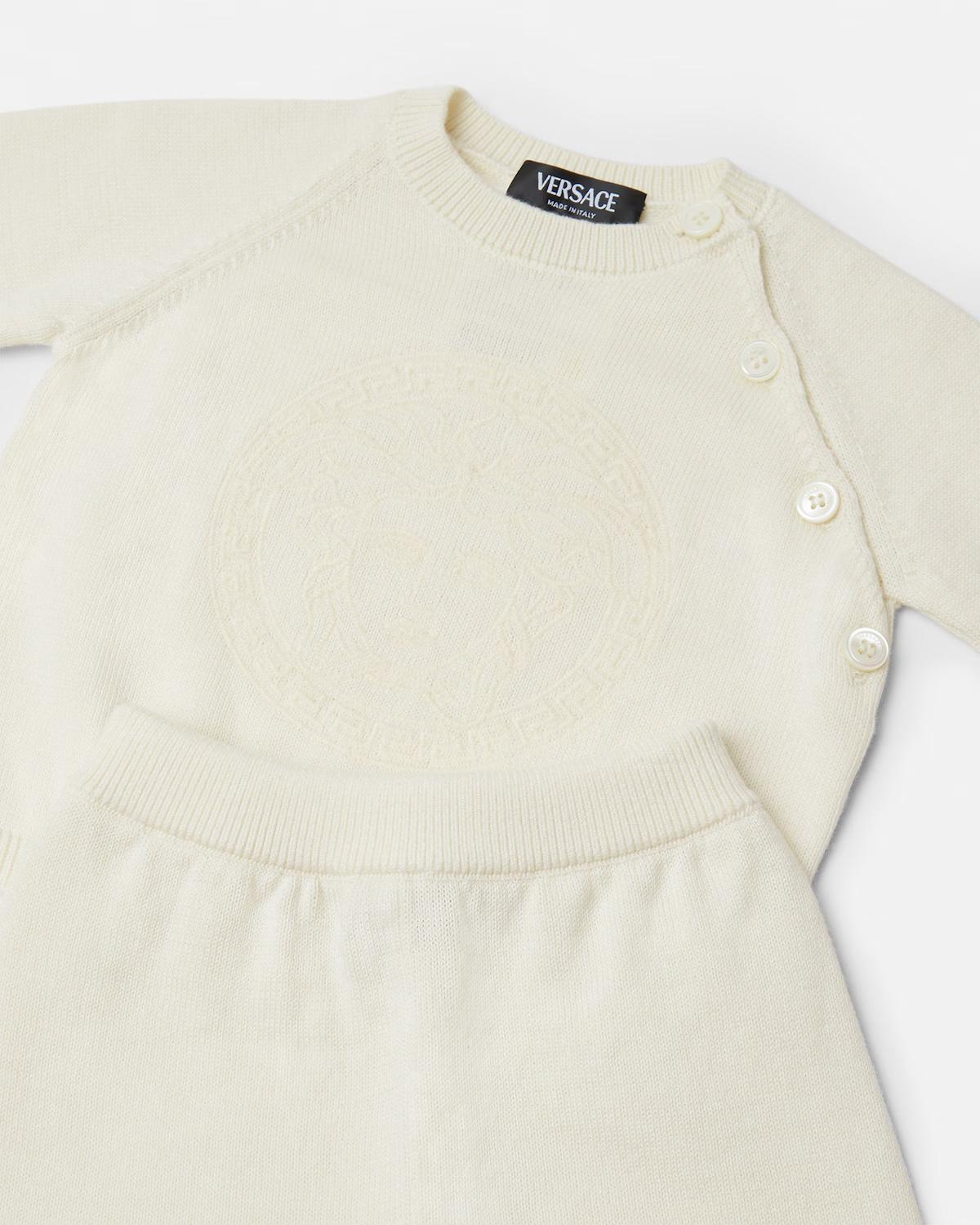 Baby Embroidered Cotton Knit Sweater Set - Image 4