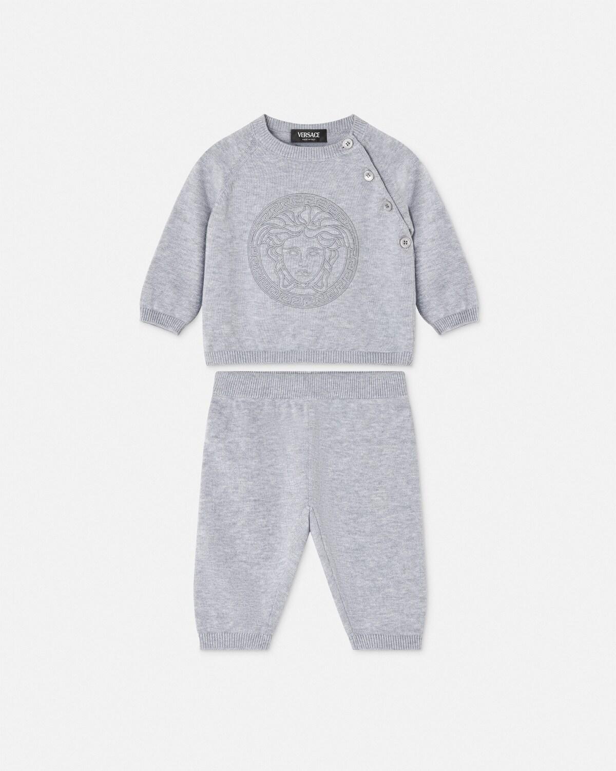 Baby Embroidered Cotton Knit Sweater Set