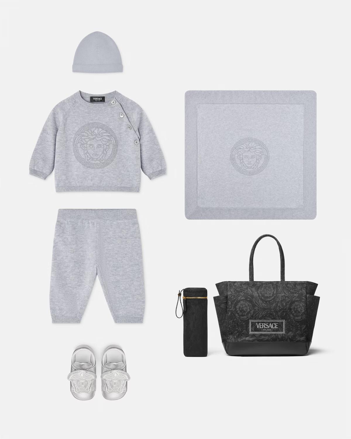 Baby Embroidered Cotton Knit Sweater Set - Image 2