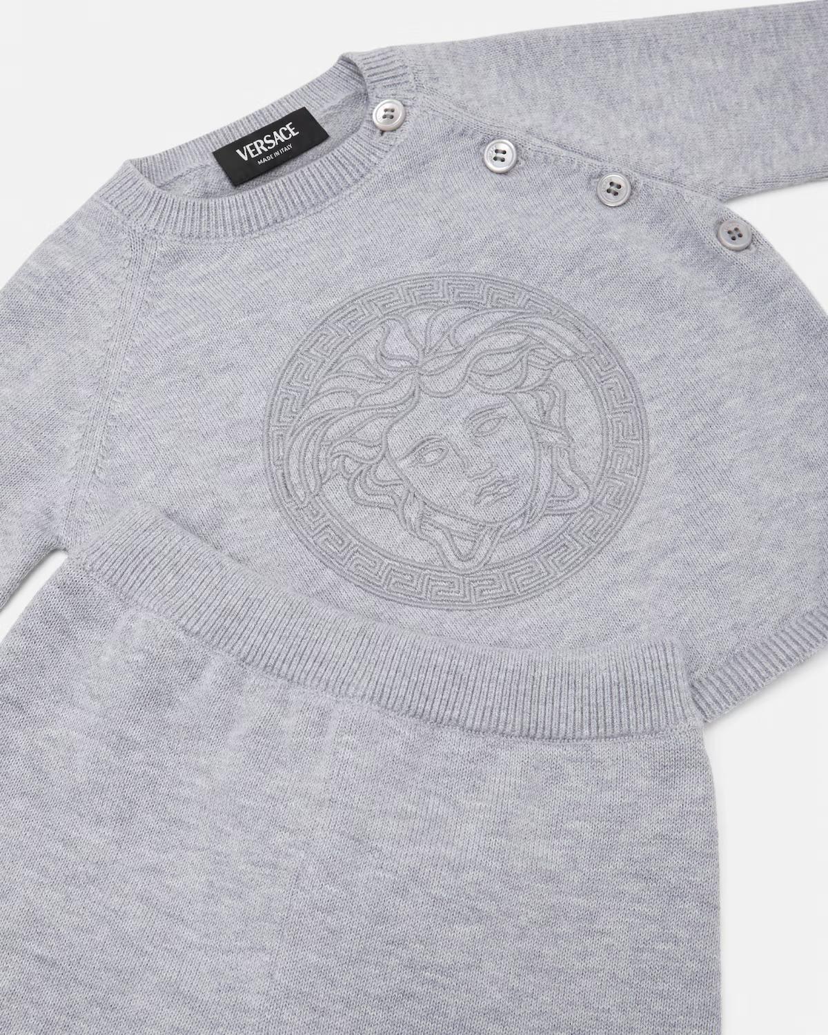 Baby Embroidered Cotton Knit Sweater Set - Image 4