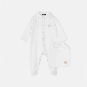 Baby Embroidered Cotton-Jersey Sleepsuit Set