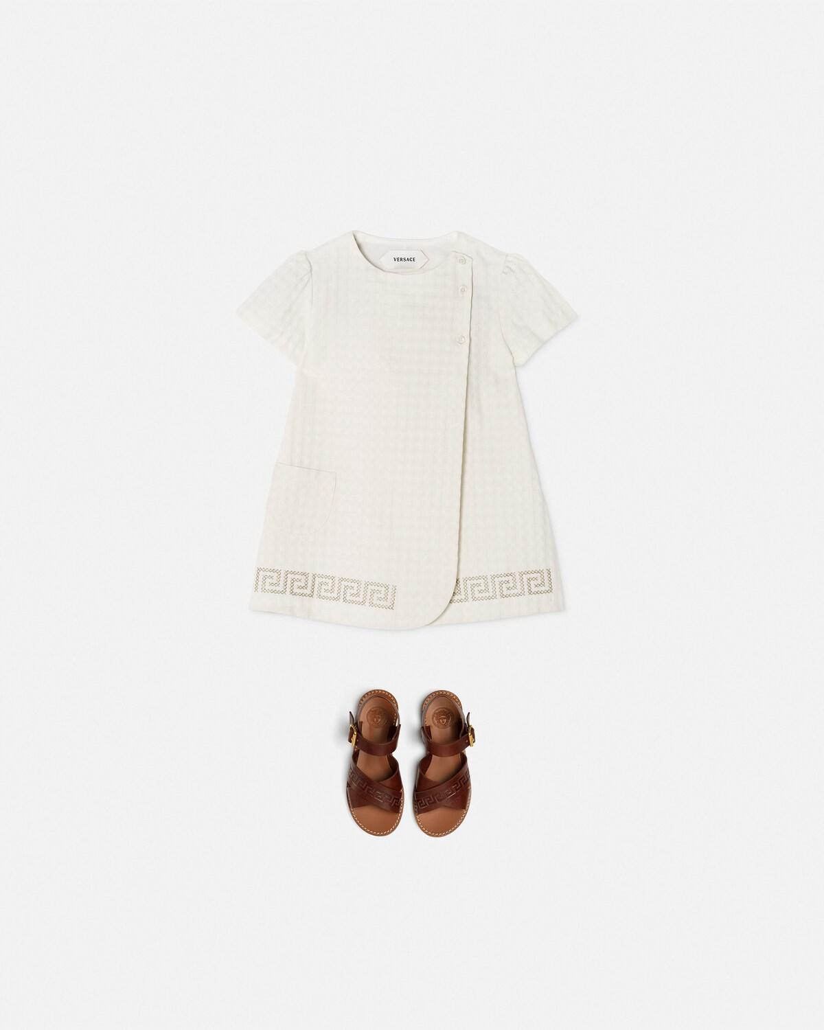 Baby Micro-Check Jacquard Cotton Dress - Image 2