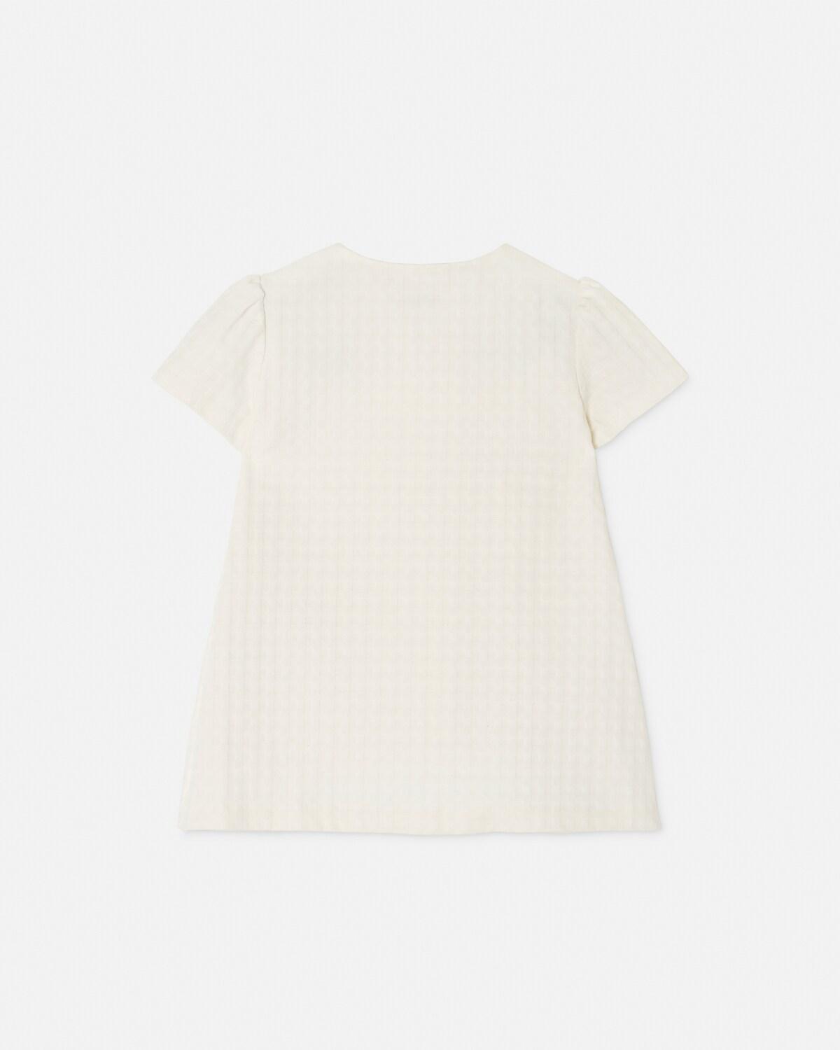Baby Micro-Check Jacquard Cotton Dress - Image 3
