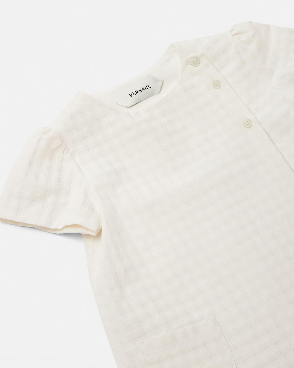 Baby Micro-Check Jacquard Cotton Dress - Image 4