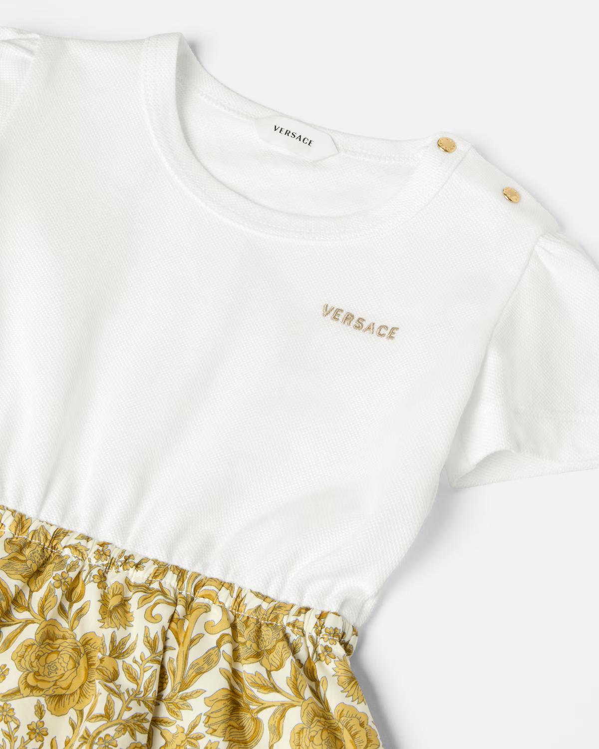 Baby Embroidered-Logo Cotton-Piqu?? & Poplin Dress - Image 4