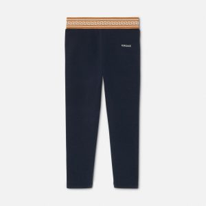 Baby Jacquard Stretch Cotton-Jersey Leggings