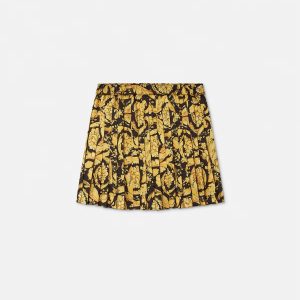 Kids Printed Twill Pleated Skirt