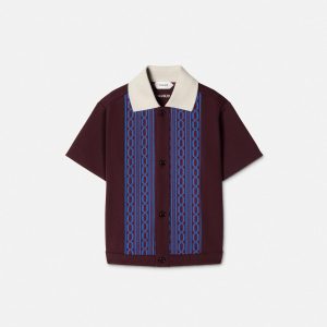 Baby Embroidered-Logo Jacquard Milano-Stitch Shirt