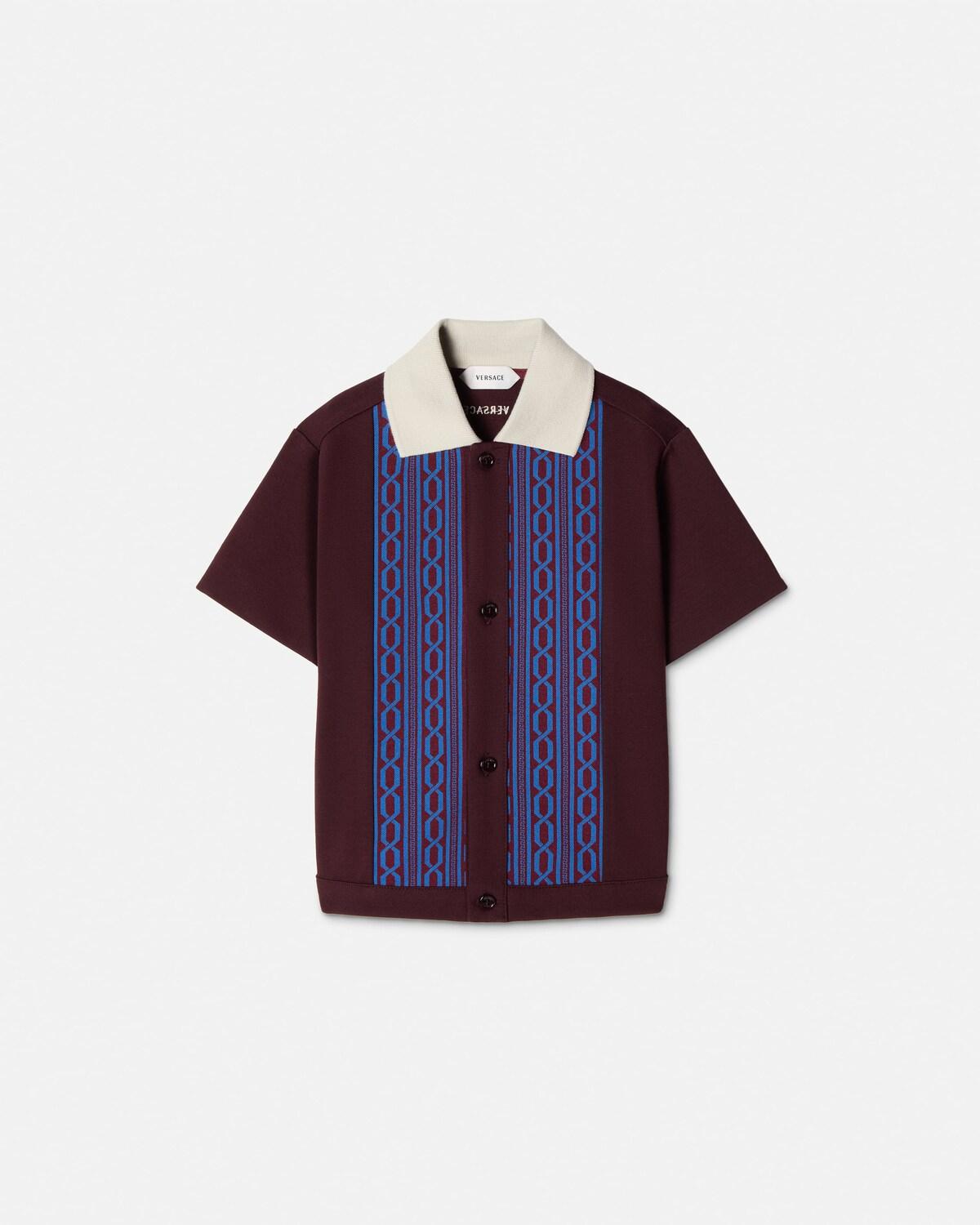 Baby Embroidered-Logo Jacquard Milano-Stitch Shirt