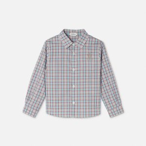 Baby Embroidered-Logo Cotton Oxford Check Shirt