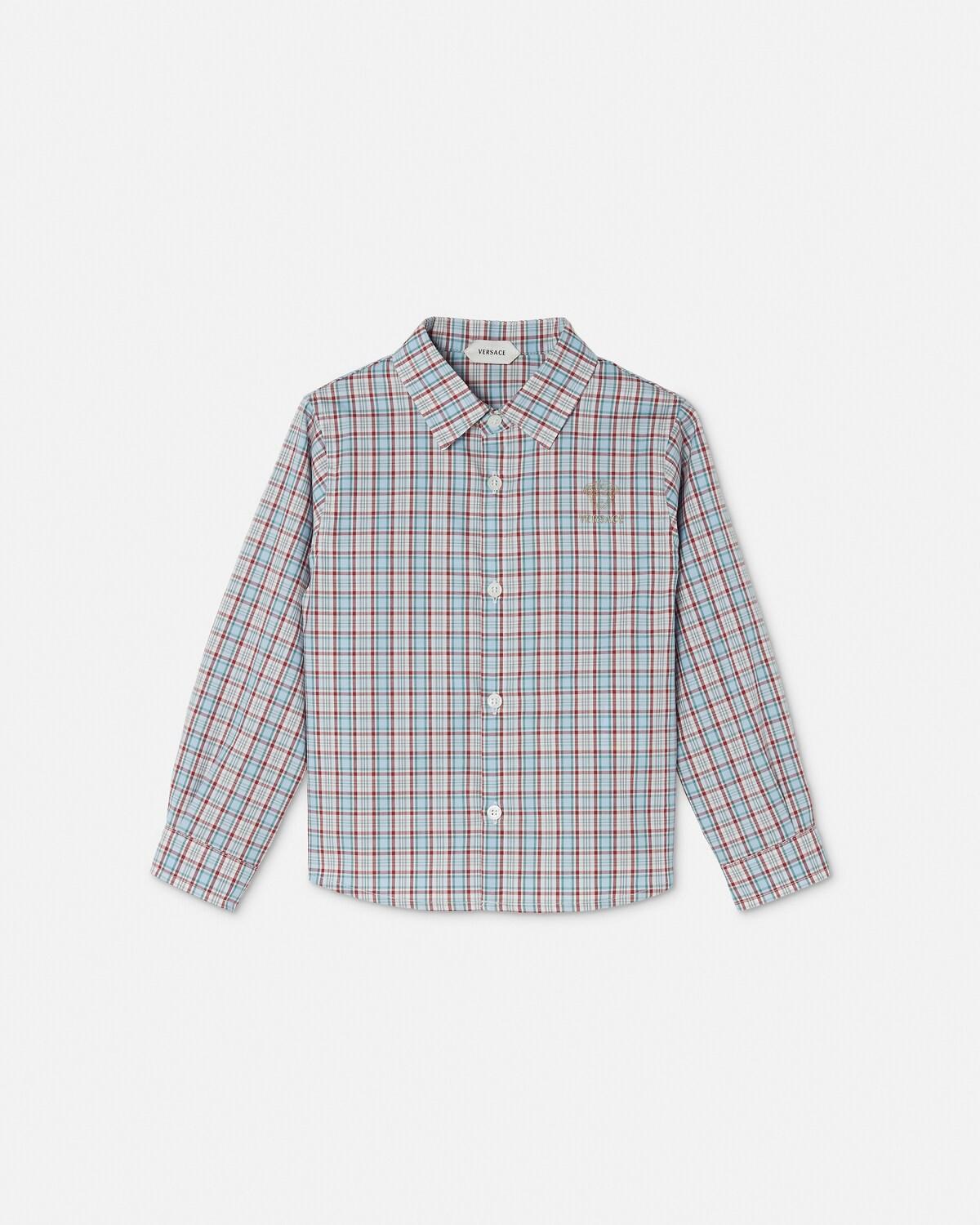 Baby Embroidered-Logo Cotton Oxford Check Shirt