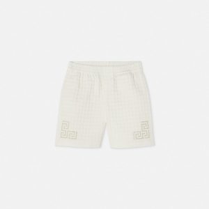 Baby Micro-Check Jacquard Cotton Shorts