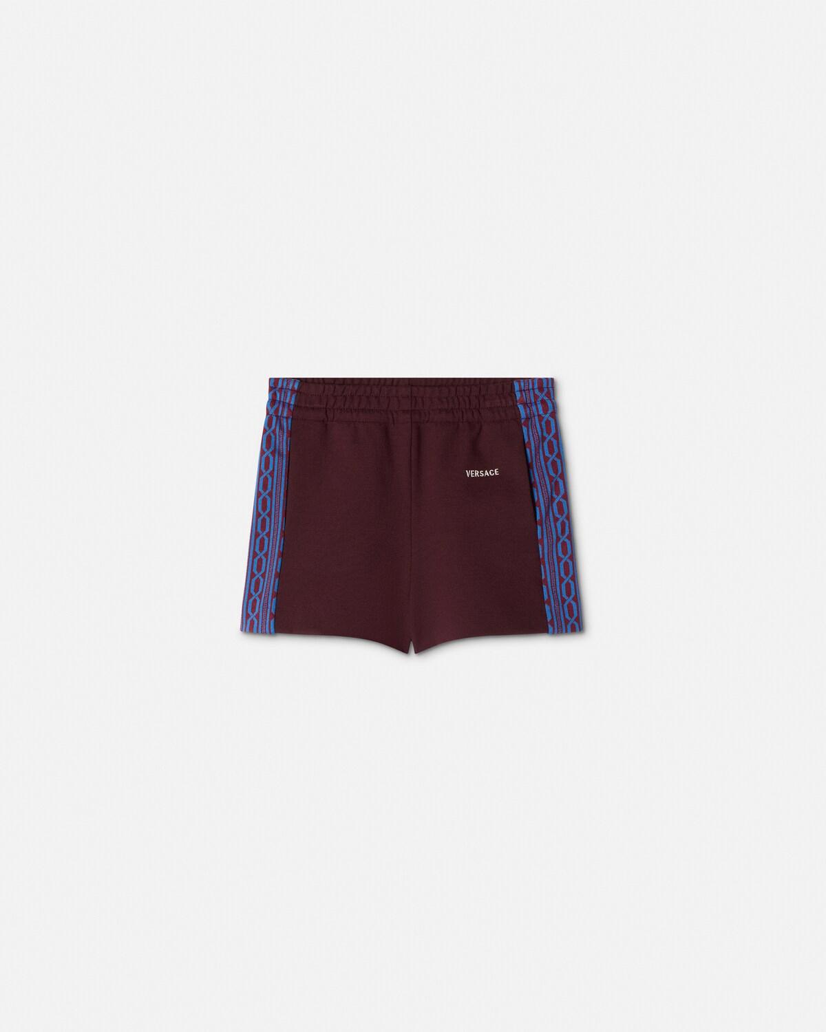 Baby Embroidered-Logo Jacquard Milano-Stitch Shorts