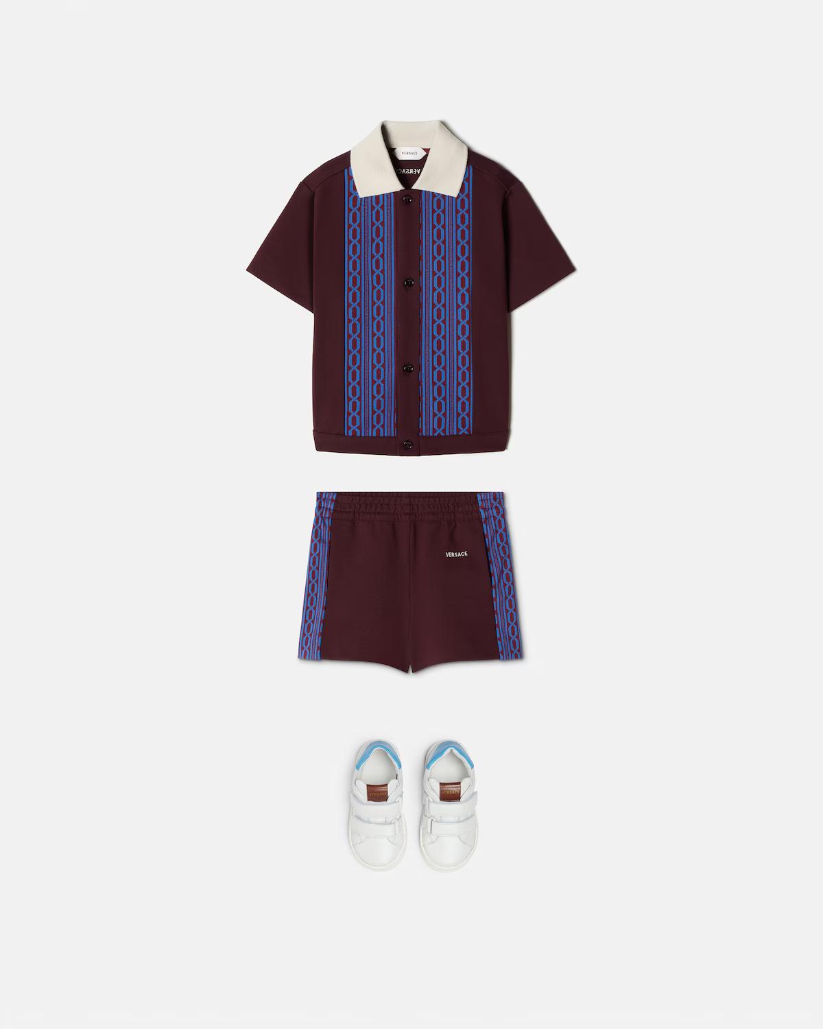 Baby Embroidered-Logo Jacquard Milano-Stitch Shorts - Image 2