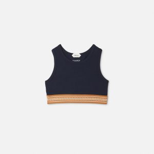 Kids Jacquard Stretch Cotton-Jersey Leggings