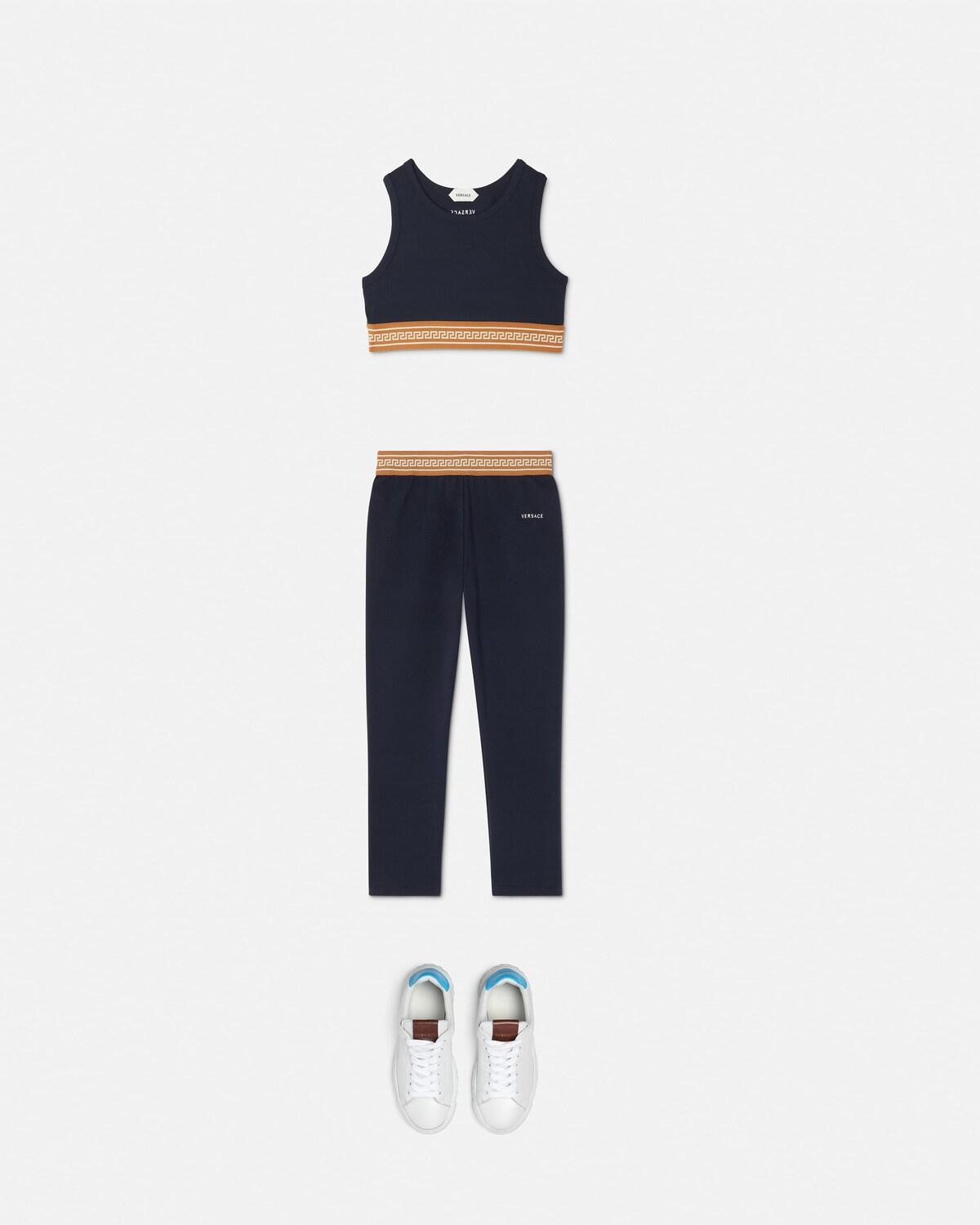 Kids Jacquard Stretch Cotton-Jersey Leggings - Image 2