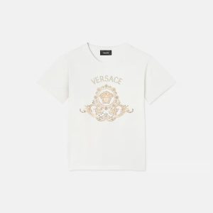 Kids Embellished Printed Cotton-Jersey T-Shirt