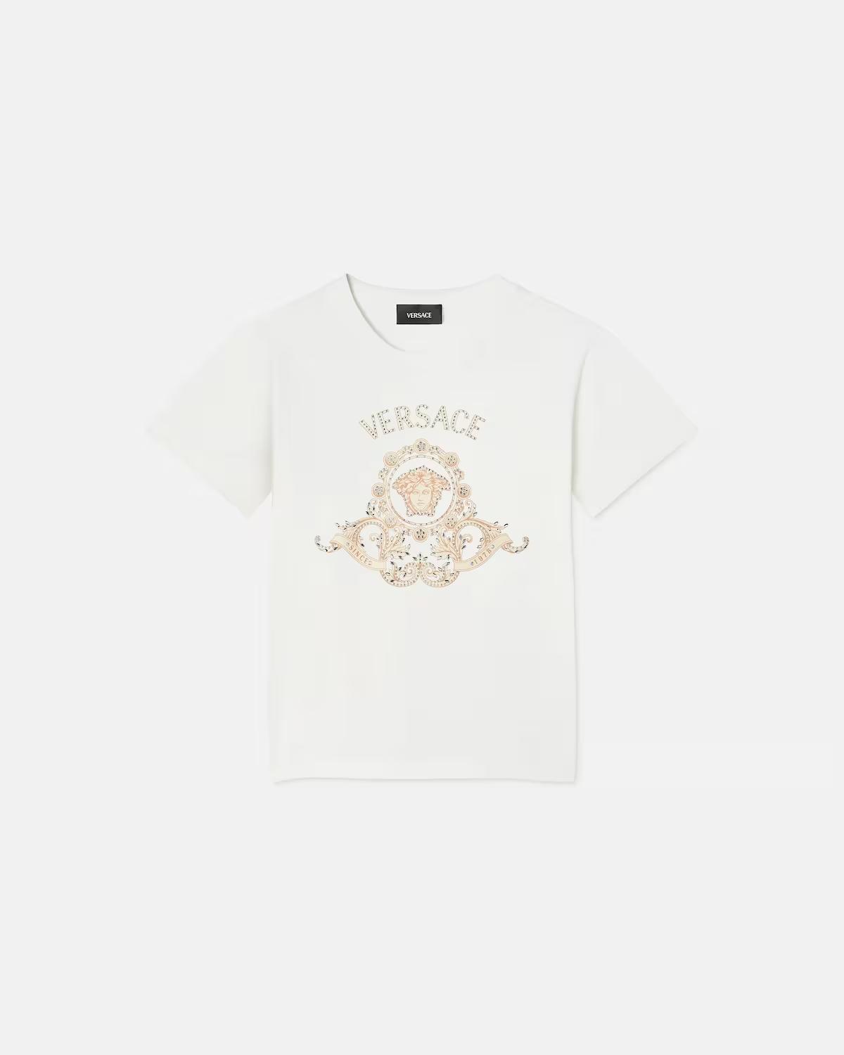 Kids Embellished Printed Cotton-Jersey T-Shirt