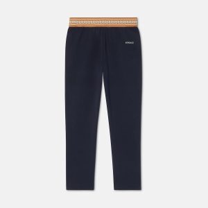 Kids Jacquard Stretch Cotton-Jersey Leggings
