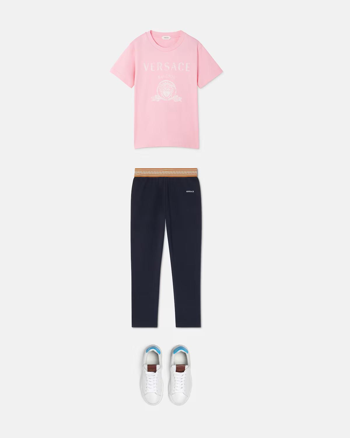 Kids Jacquard Stretch Cotton-Jersey Leggings - Image 2