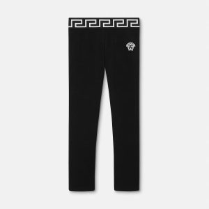 Kids Embroidered Cotton-Jersey Leggings